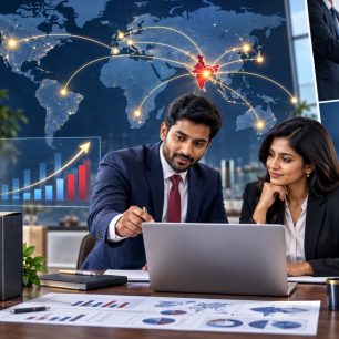 SEB consultants analysing international markets, potential buyer data, digital marketing and global business connections.